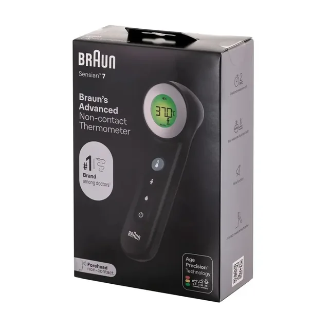 Braun BNT400 Age Precision - термометър за чело, черен